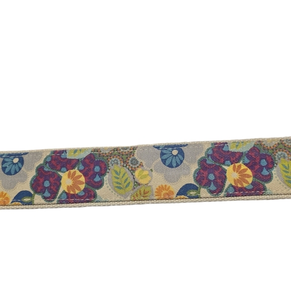 Fossil Vintage Patchwork Suede Boho Belt with Silver Buckle 32" - 36" Waist - Picture 12 of 16